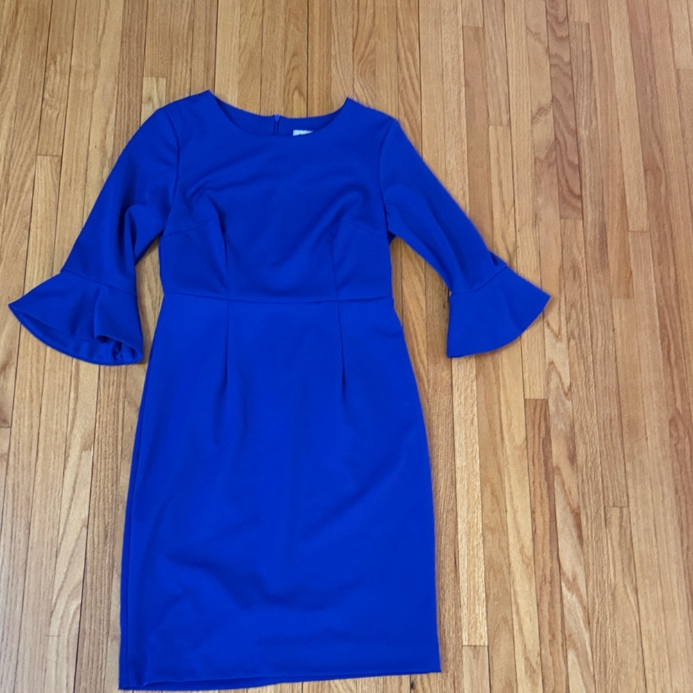 Shelby & Palmer Vibrant Blue ruffle Sleeve Dress